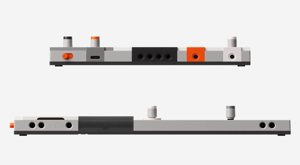 Audio, sync and MIDI connections are mini jack sockets